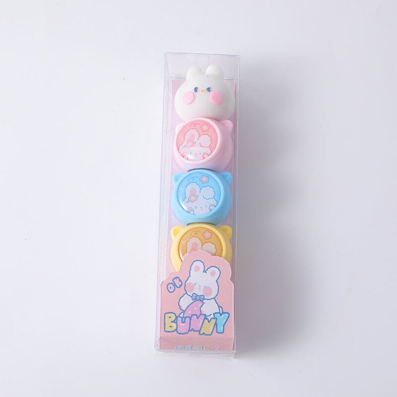 Evidenziatore a quattro sfere coniglio carino (4 colori)