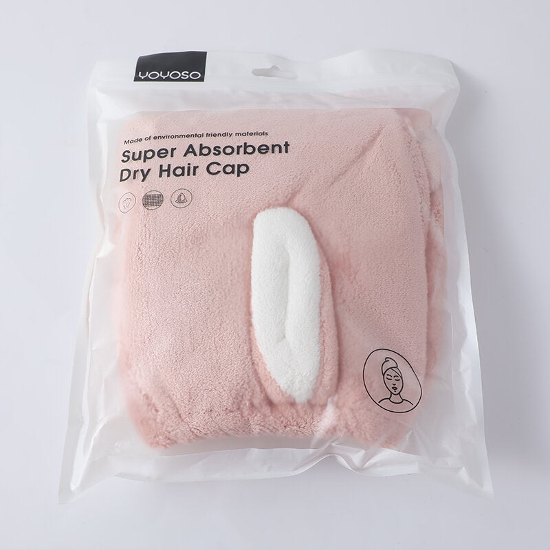 Cuffia asciugacapelli con orecchie da coniglio