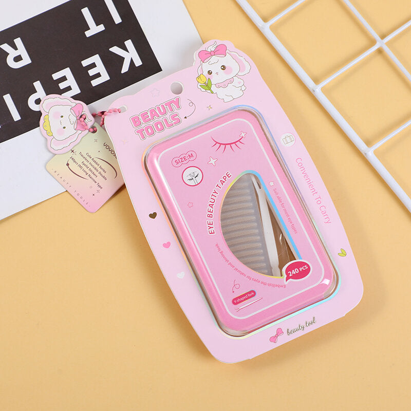 Serie di conigli carini adesivi invisibili senza traccia della doppia palpebra 240pcs (M) tipo lungo e stretto