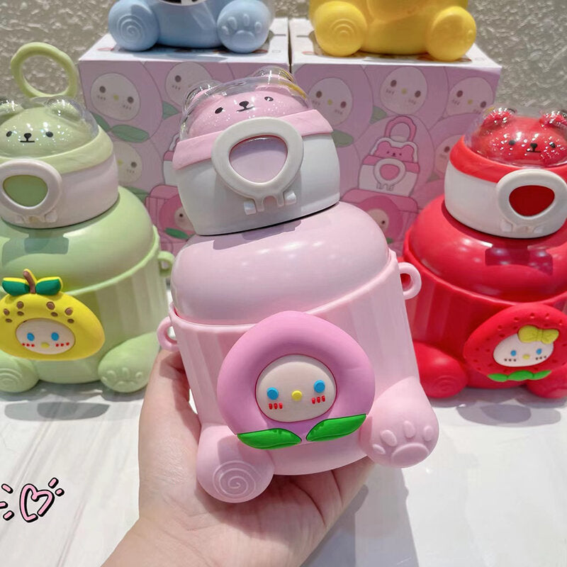 Tazza termica per bambini Fruit Space Capsule da 500 ml-rosa