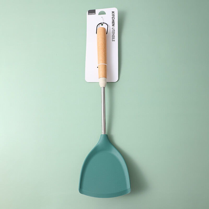 Spatola in silicone con manico in legno