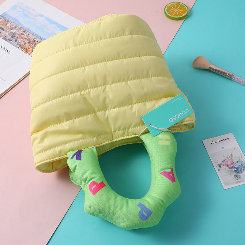 Ricamo colorato borsa nuvola inglese-giallo