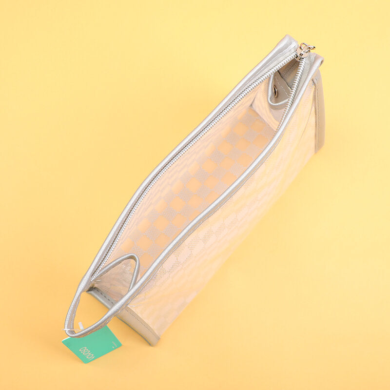 Borsa quadrata per il trucco e la toilette - argento