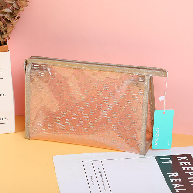 Borsa quadrata per il trucco e la toilette - oro