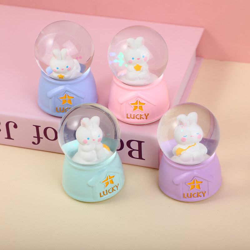 Stella coniglio sogno con luci sfera di cristallo-45#