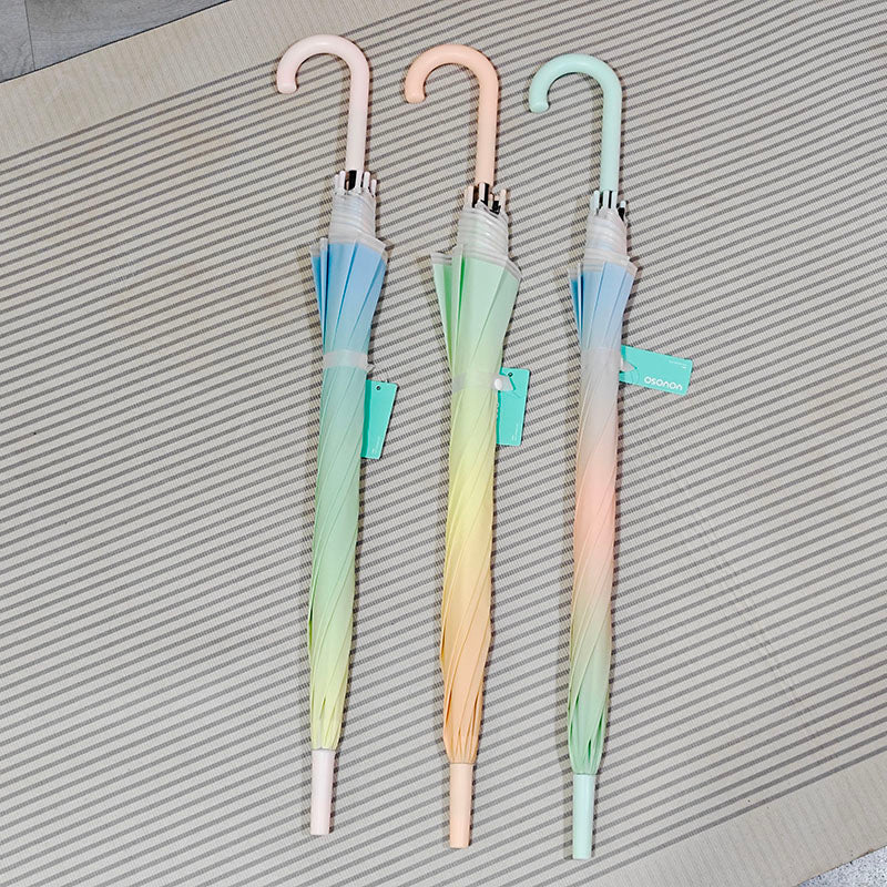 Ombrello fresco a tinta unita con manico dritto