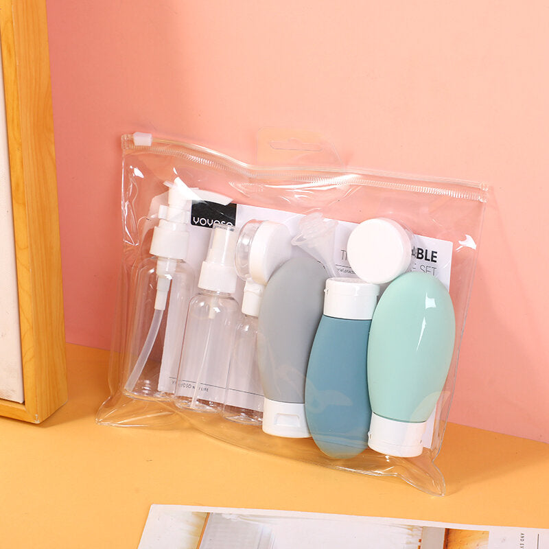 Set di bottiglie da viaggio portatile (11 pezzi)