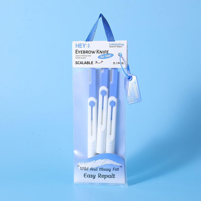 Set di rifinitore per sopracciglia retrattile da 3 pezzi