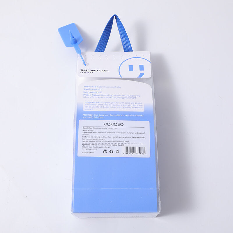 Clip in coccodrillo senza traccia, set da 5 pezzi