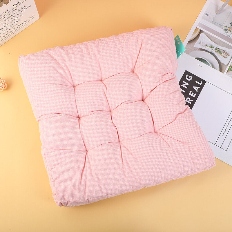 Cuscino liscio a scacchi rosa