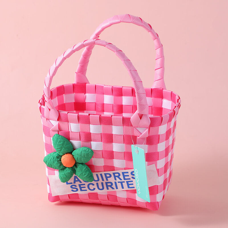 WOW PINK - Borsa a mano con fiori di girasole