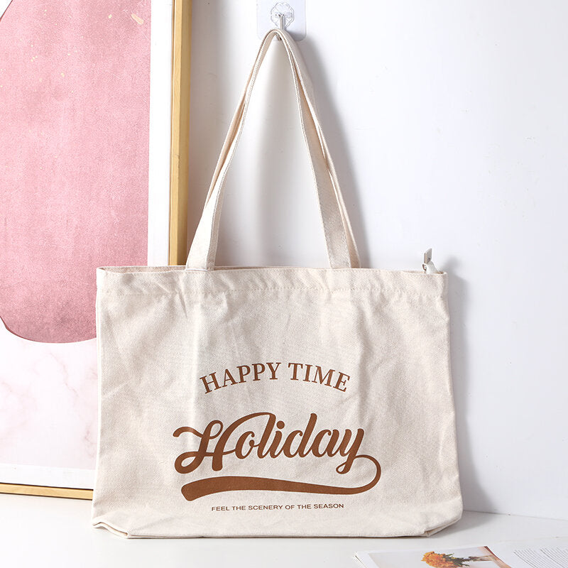 Borsa della spesa di grande capacità con alfabeto inglese