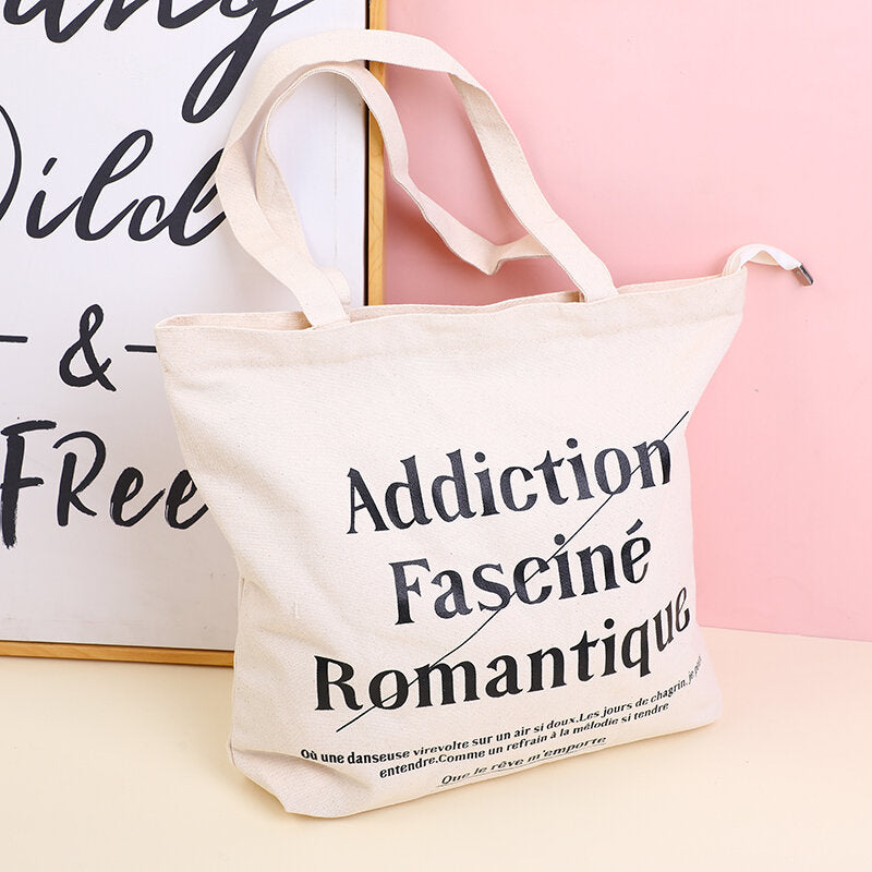 Borsa della spesa di grande capacità in inglese semplice