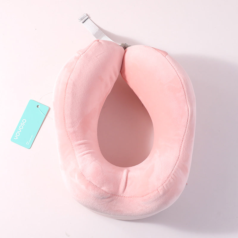 Cuscino a U a gobba liscia rosa