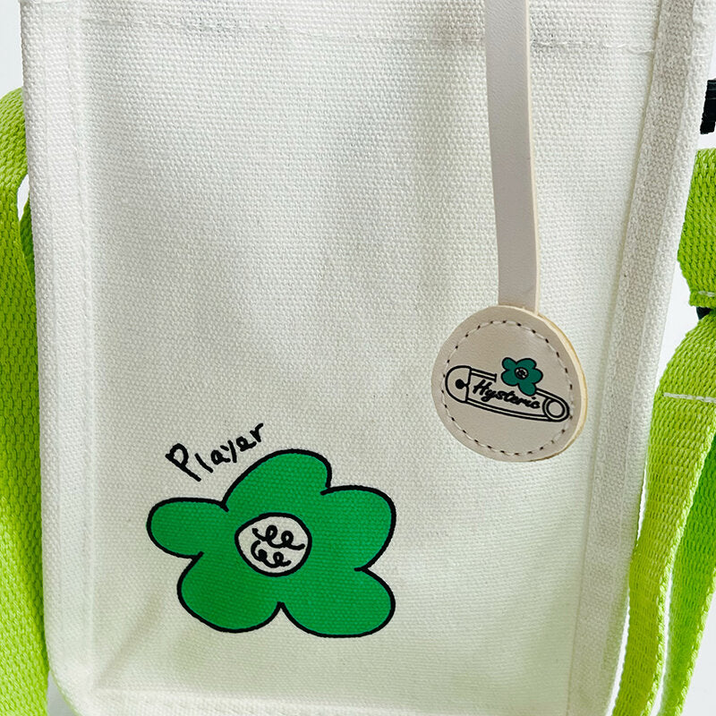 Borsa crossbody in tela quadrata / Borsa shopping rivestita della serie Wonder world