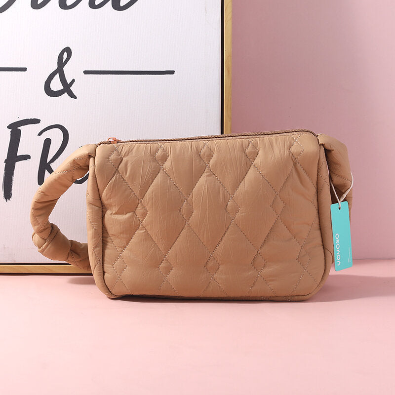 Borsa a tracolla quadrata a sbuffo disonality - kaki