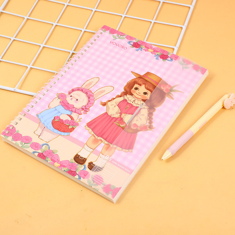 Quaderno a spirale morbida Egg Roll Sister Rose Manor B5-riga orizzontale pagine interne