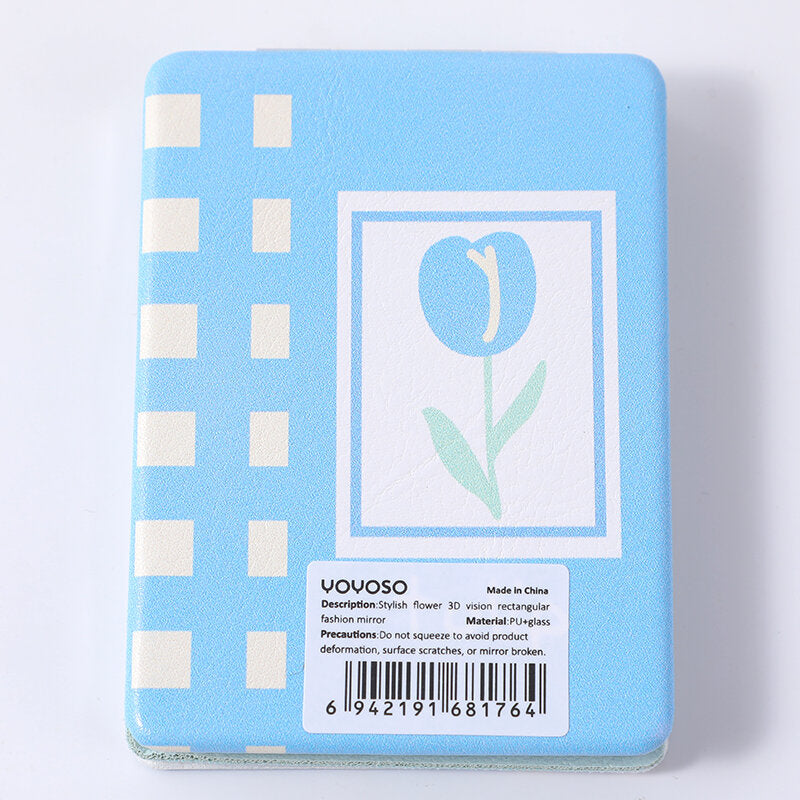 Stylish flower 3D vision rectangular fashion mirror