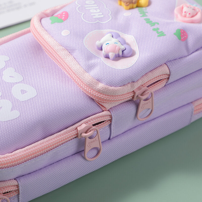 Borsa portamatite Rabbit purple schoolbag