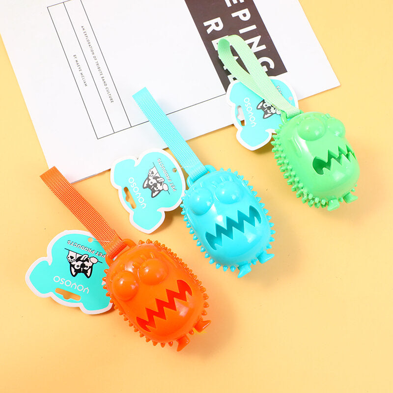 Mostro quadrato con cordino cane vocale giocattolo-cibo può essere memorizzato