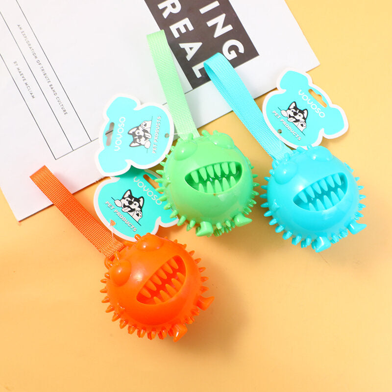 Mostro rotondo con cordino cane vocale giocattolo-cibo può essere conservato