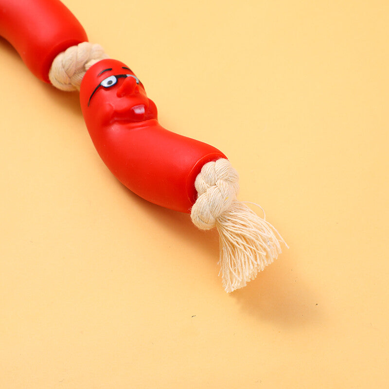 Gioco per cani con tre salsicce