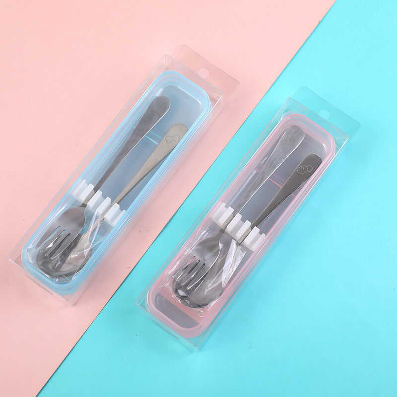 Set di cucchiai e forchette con design a forma di germoglio