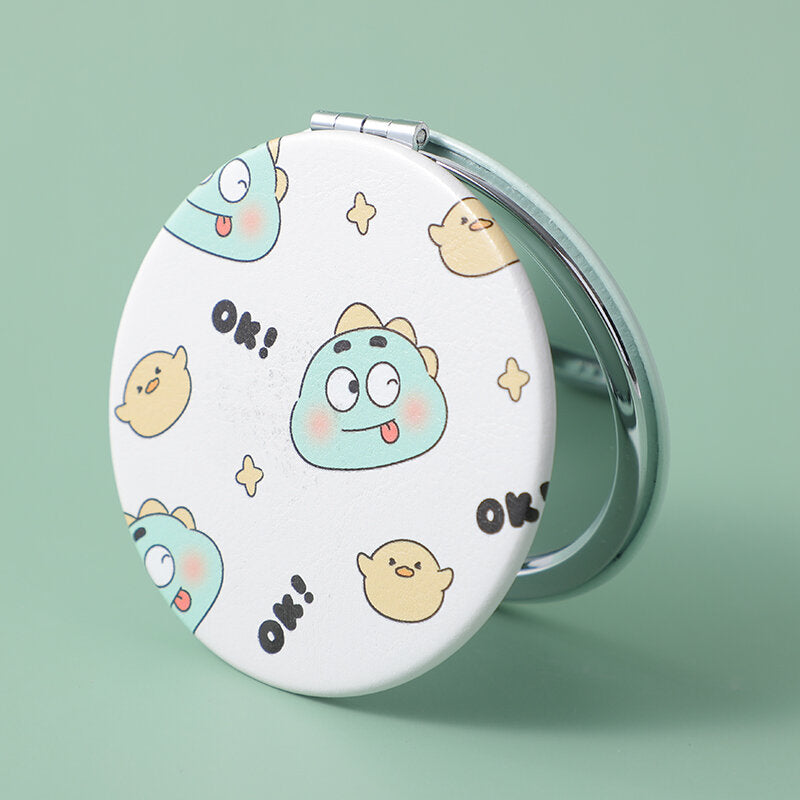 Happy cute dinosaur series-grande specchio rotondo di moda-1Pz