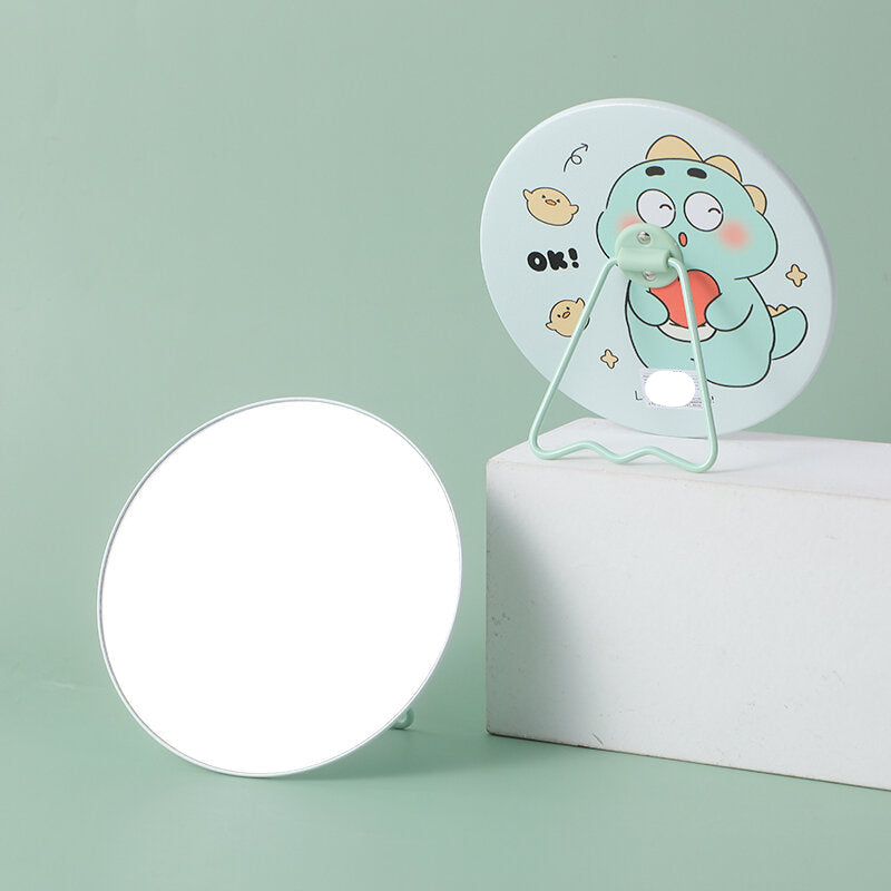 Serie Happy cute dinosaur - Specchio da tavolo rotondo con supporto-1Pz