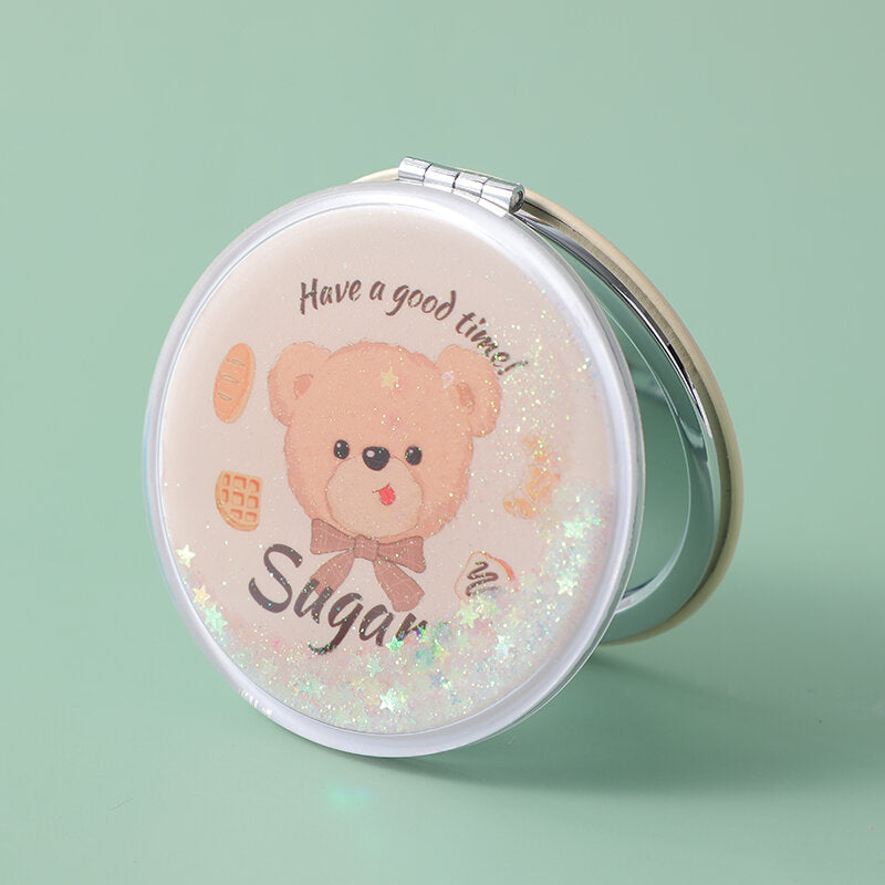 Specchio rotondo della serie Bread bear-quicksand -1Pz