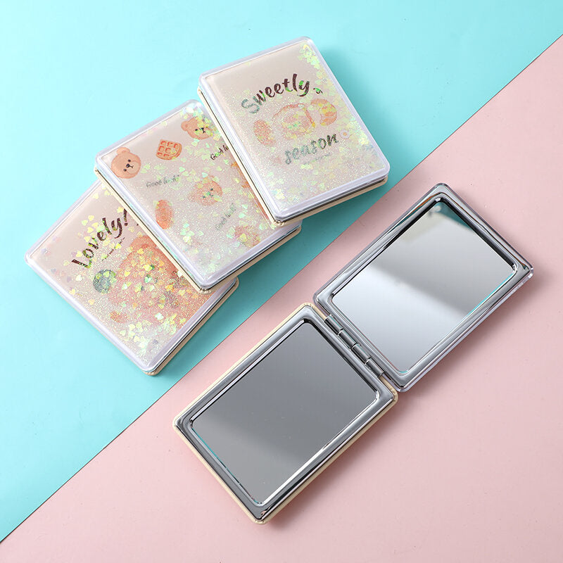 Specchio quadrato della serie Bread bear-quicksand-1Pz