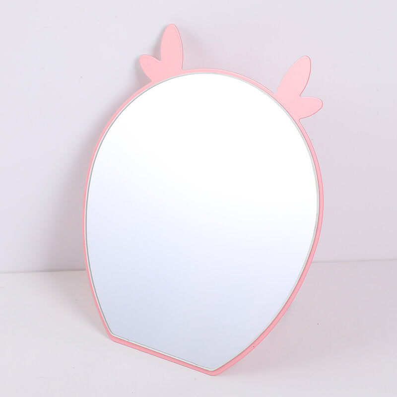 Specchio da tavolo in metallo creativo a due foglie d'erba (grande)-1Pz