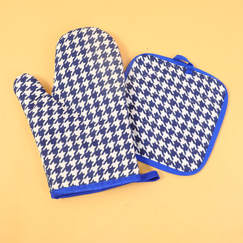 Set di 2 pezzi in pied-de-poule (guanto+PRESINA)