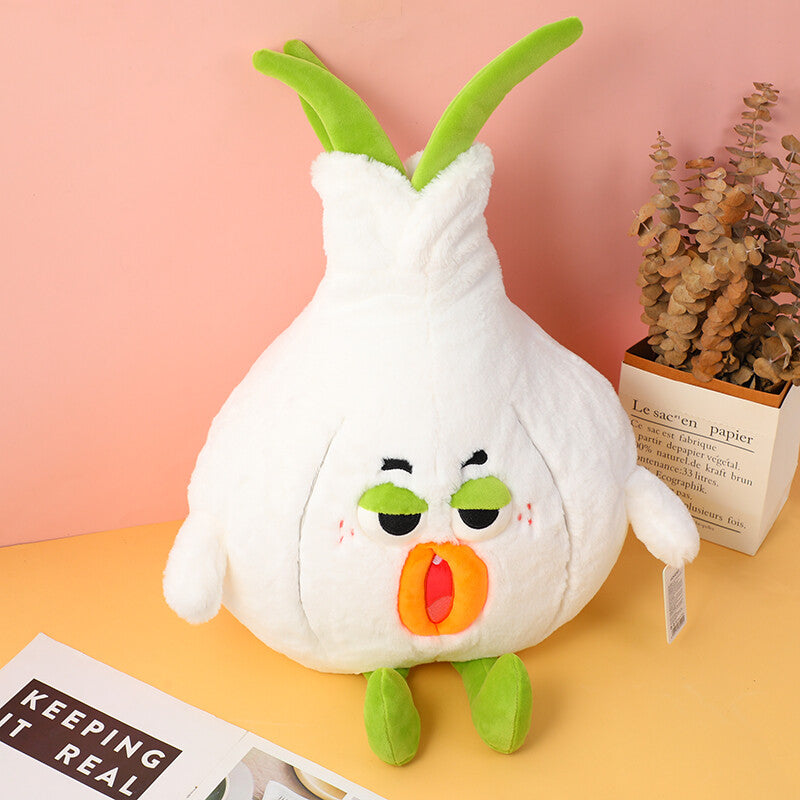 Cuscino di famiglia vegetale divertente - bianco