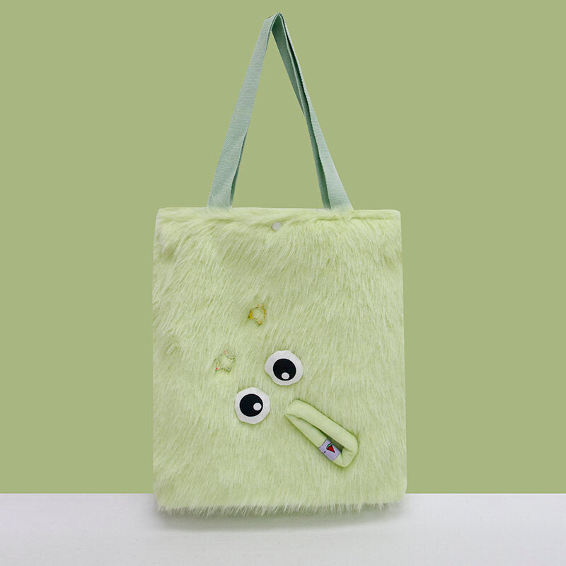 Borsa a tracolla con animali brutti, verde