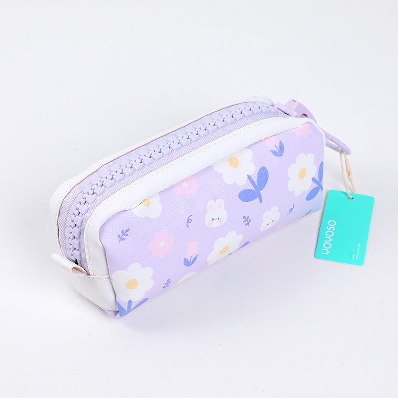 Borsa portamatite extra-large della serie Floral con chiusura a cerniera– 1 pezzo