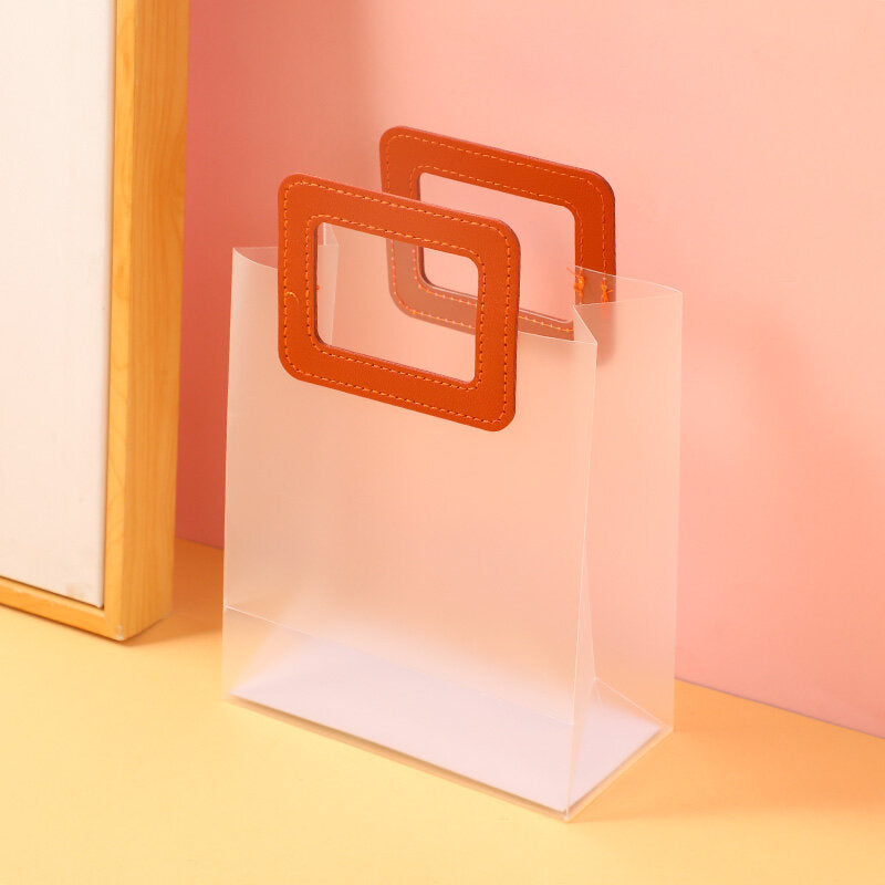 Piccolo sacchetto regalo quadrato in PP marrone