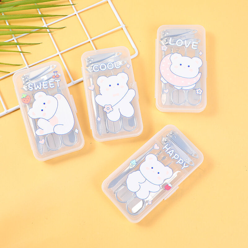 Set di sette pezzi per la manicure dell'orsetto LOVE