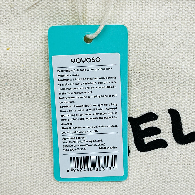 Borsa tote della serie Cute Food-No.7