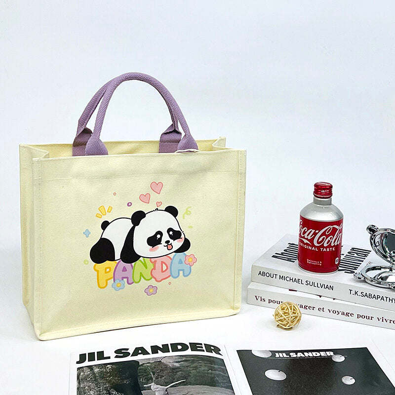 Borsa a tracolla rivestita in tela della serie Sweet panda-No.1