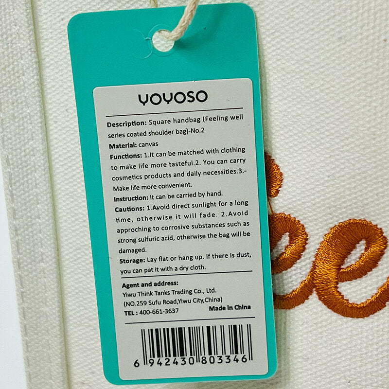 Borsa quadrata (borsa a tracolla rivestita della serie Feeling well) - n. 2