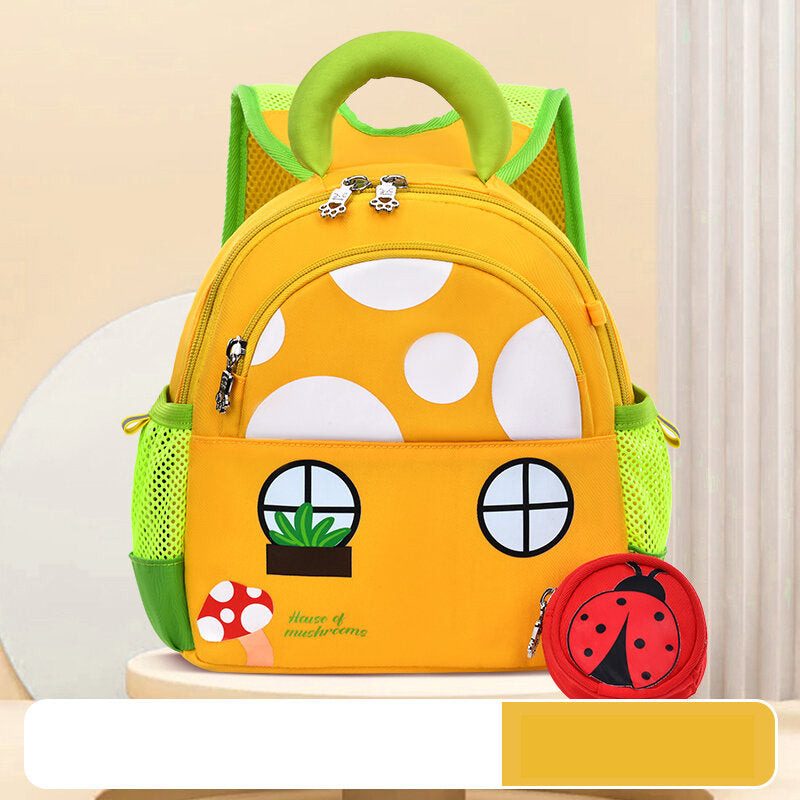 Zaino porta insetti per bambini con fibbia rotonda, giallo