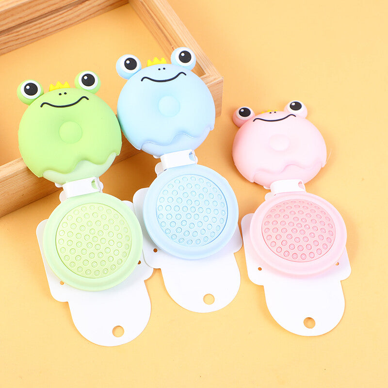 Pettine pieghevole in stile cartone animato del principe ranocchio con specchio