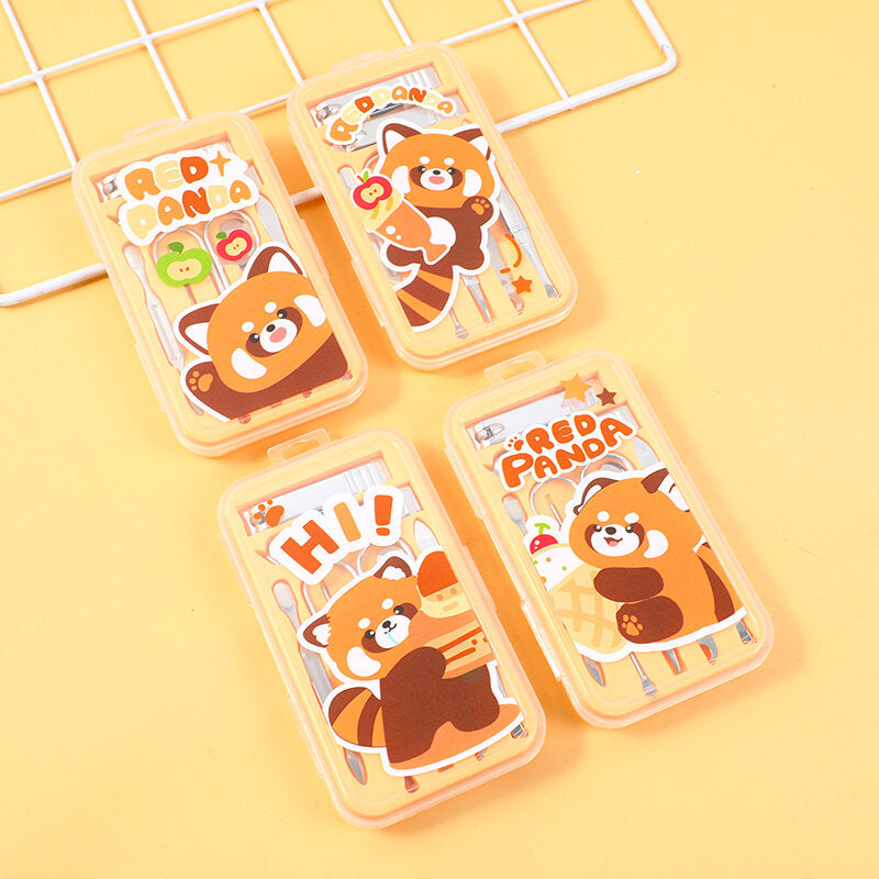 Piccolo panda con frutta Tagliaunghie set da sette pezzi
