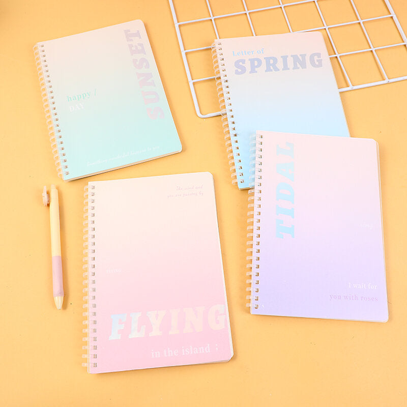 Quaderno a bobina morbida della serie Simple moment A5-pagine interne a righe orizzontali