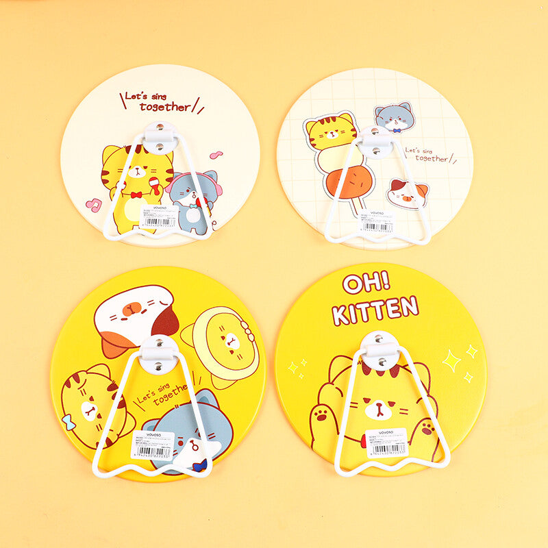 Serie di diari di vita del gatto YOYO - specchio da tavolo rotondo con staffa