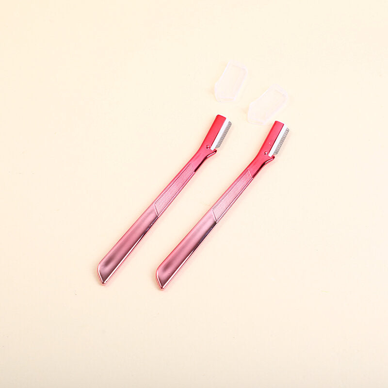 Rifinitore sopracciglia elettrolitico colorato rosso sfumato, set da 2 pezzi, rosa