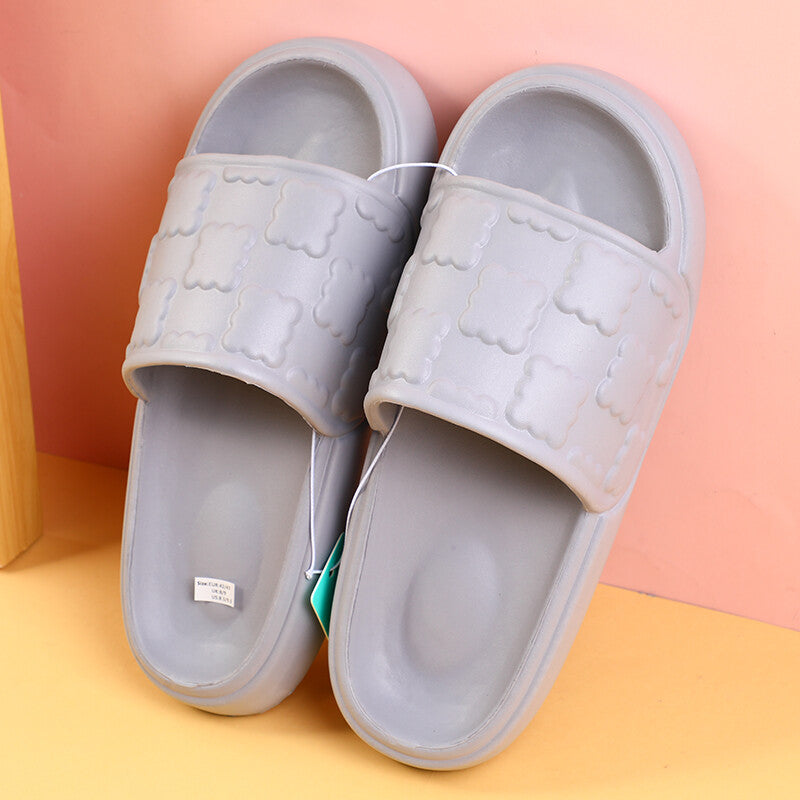 Mini biscotto coppia pantofole da uomo taglia 42-43 (grigio nebbia)