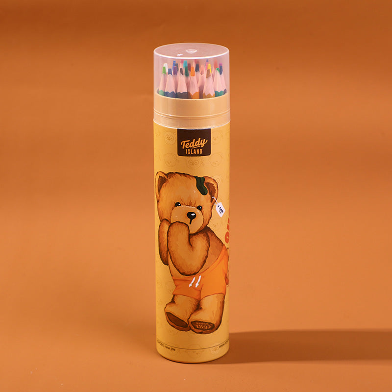 Matite colorate cancellabili serie TEDDY ISLAND-24pz