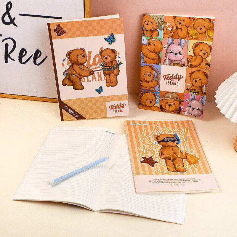 Quaderno cucito serie TEDDY ISLAND B5-riga orizzontale pagine 30 fogli